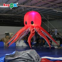 Festival Event Octopus Inflatable Giant 3m Red Inflatable Decorative Octopus Tentacles For Advertising