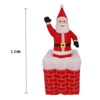 Christmas LED Lights Decoration Of Father Christmas Old Man Inflatables With Chimney