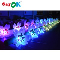 8m event led inflatable flower chain for wedding decoration