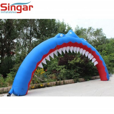 Customized inflatable shark arch,cartoon archway