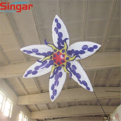 Outdoor party inflatable decorative flowers with LED