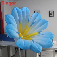 Blue inflatable led lighting hanging flower decoration