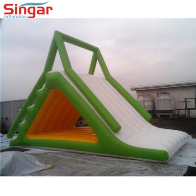 Inflatable wide pool slide, ocean floating water slides,lake inflatable water slides