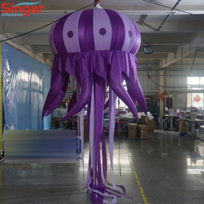 2019 new ceiling inflatable decorating jellyfish balloon jellyfish led lamp for bar decoration