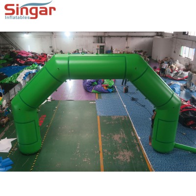 Green inflatable archway arch for race