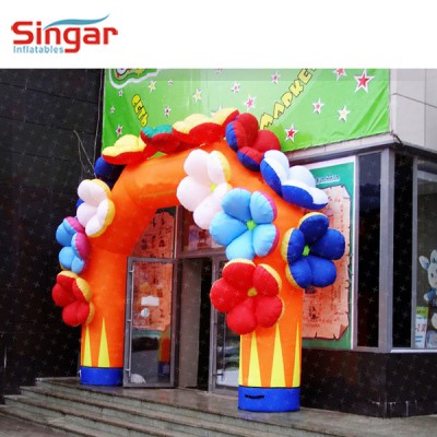 Commerical inflatable flower arch,wedding flower arch,LED light flower arch