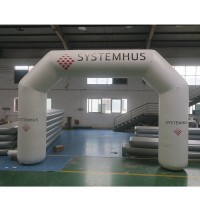 White inflatable entrance race arch