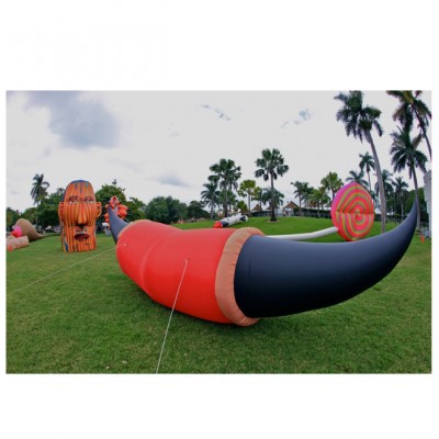 inflatable advertising man for festival architecture