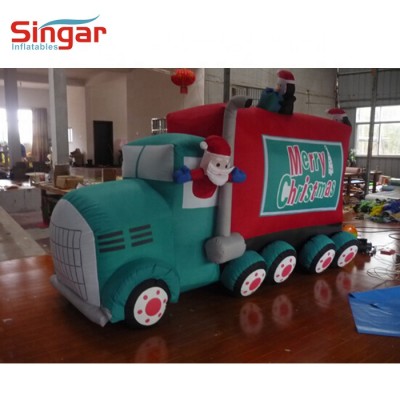 inflatable christmas truck with santa claus,christmas santa