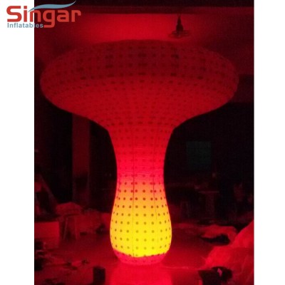 4 meter tall led lighting mushroom inflatable