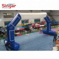 Inflatable advertising arch with standard free standing stand