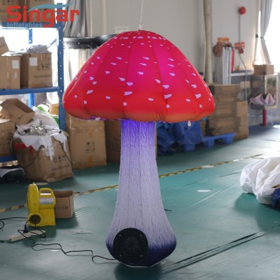 1.5 meter tall LED lighting decoration inflatable mushroom