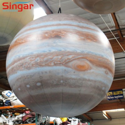 Ceiling decoration giant inflatable ball jupiter pvc inflatable planet balls