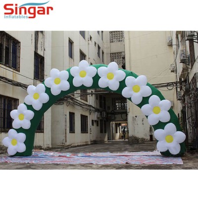 White green Inflatable wedding flower arch decoration