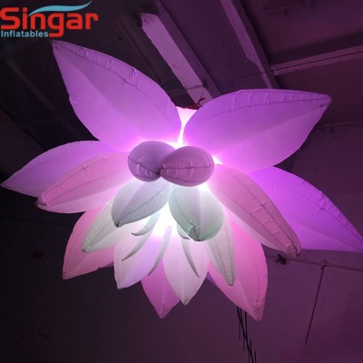 Nice inflatable lighting decorative air flower model for indoor night parties