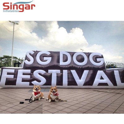 Giant inflatable advertising letter with light