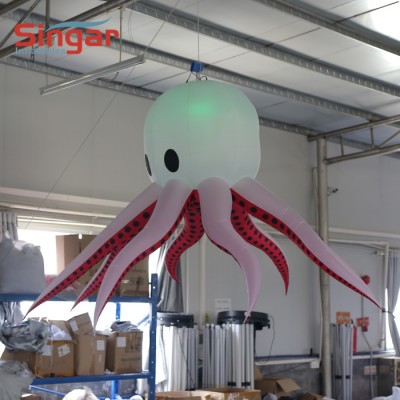 Decorative inflatable stage hanging octopus with tentacle